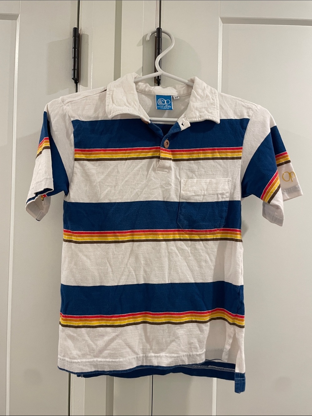 Vintage OP Striped Boys Polo Shirt (or women’s XS)